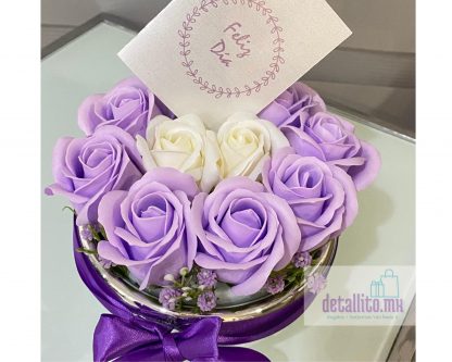 ARREGLO DE FLOR 9 ROSAS DE JABON - Imagen 4