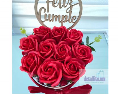 ARREGLO DE FLOR 9 ROSAS DE JABON - Imagen 6