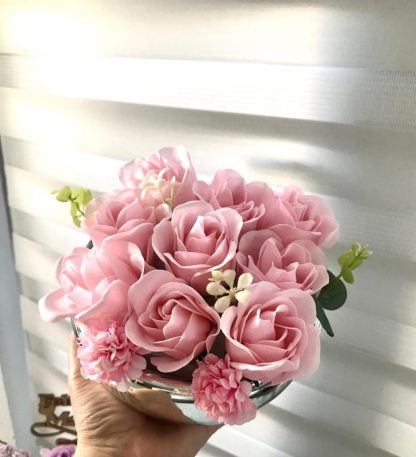ARREGLO DE FLOR 9 ROSAS DE JABON - Imagen 3