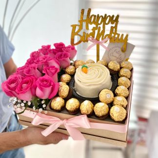 FLORES Y PASTEL