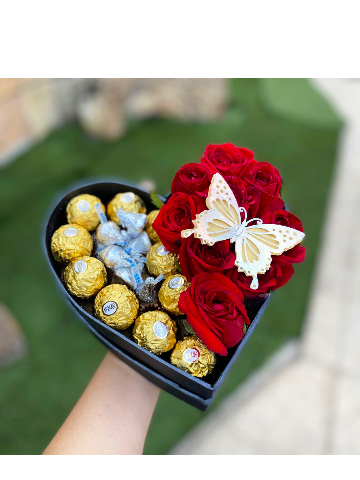 Corazones Chicos flores y Chocolates