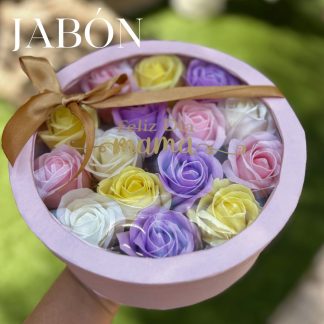 Caja Flores de Jabón Arcoiris